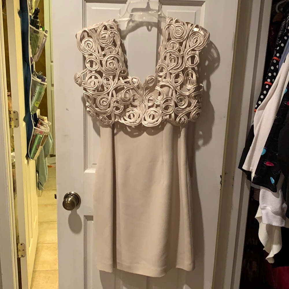 Gold cocktail dress